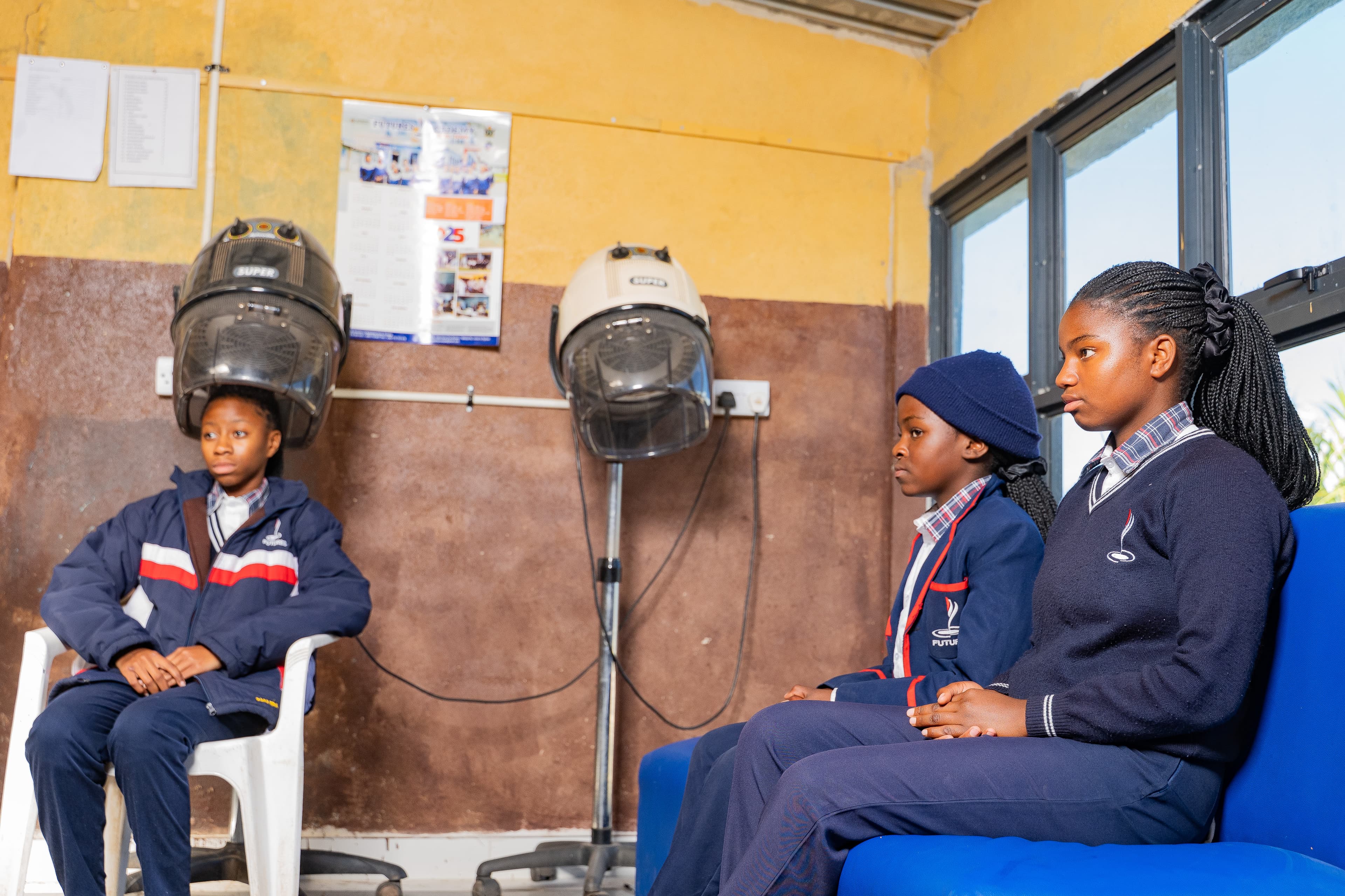 Students at the technical department workshop