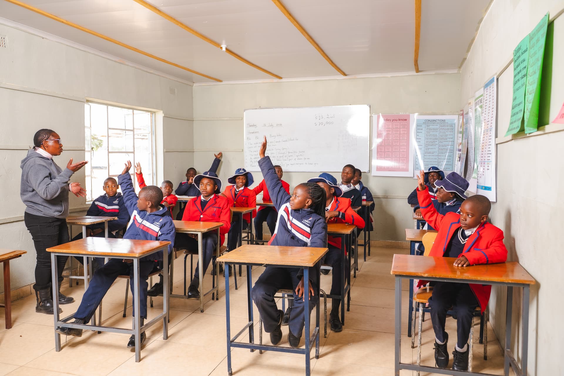 Primary pupils engaged in learning