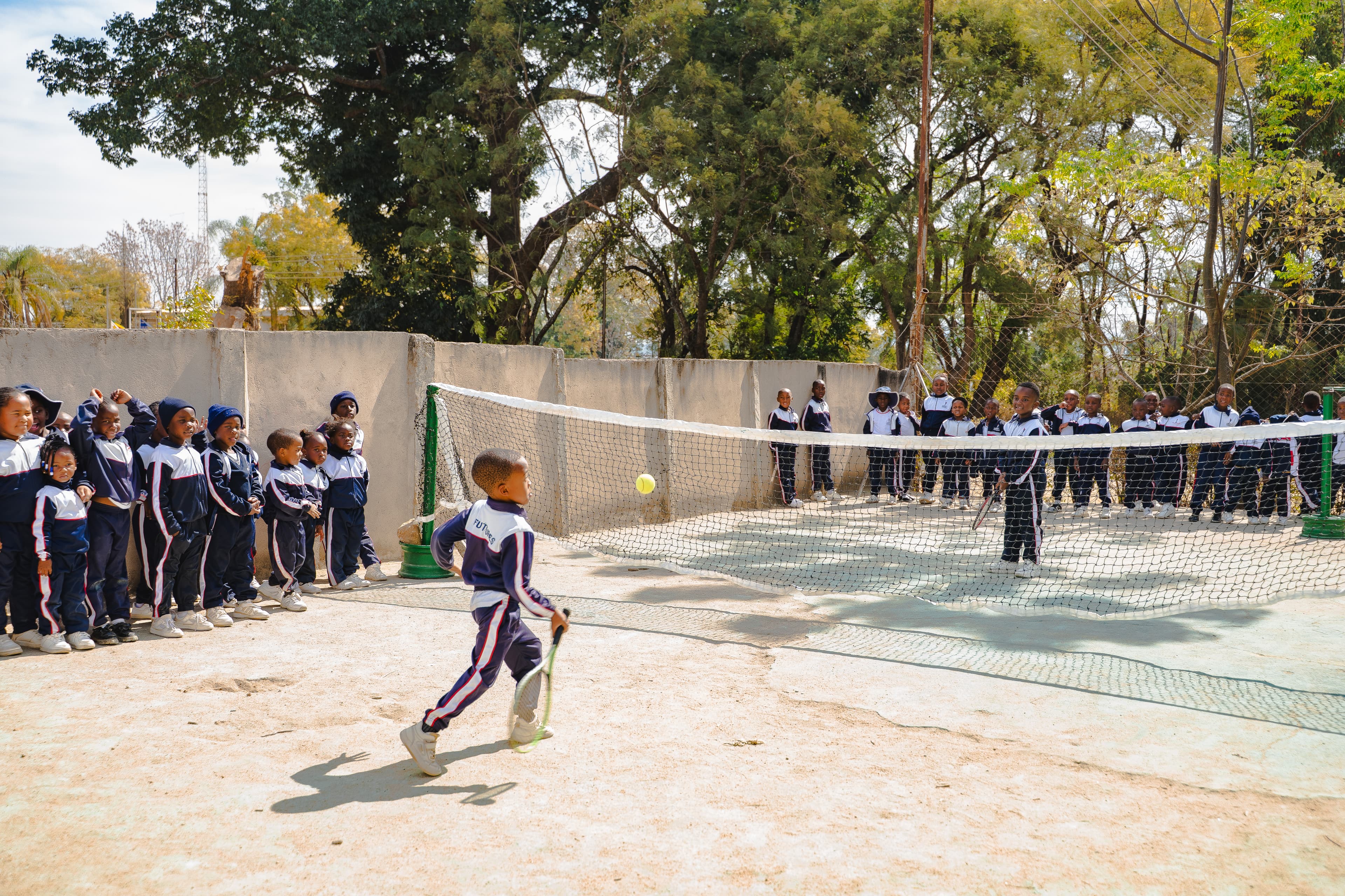 Students playing Tennis